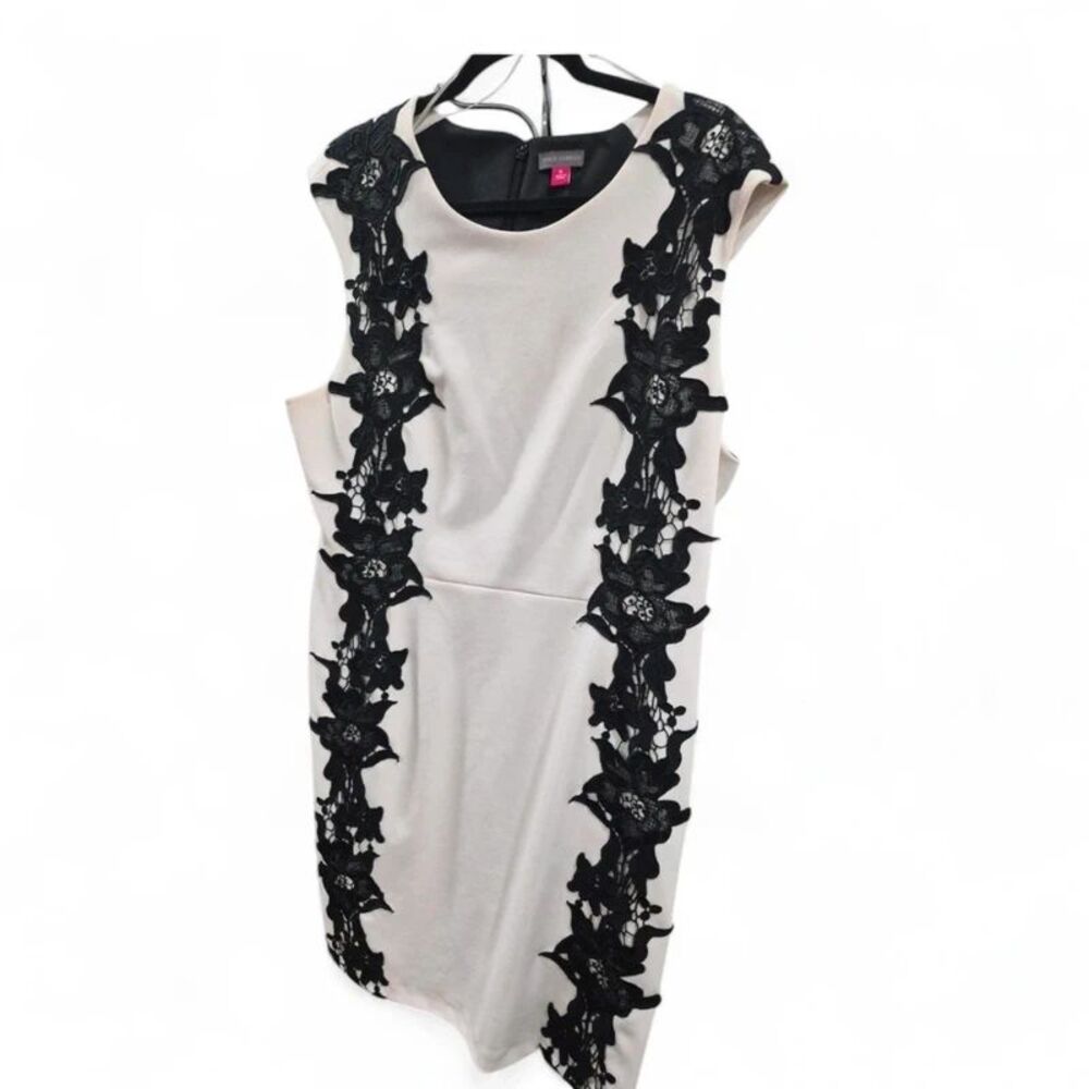 Plus Women's Black and White Dress